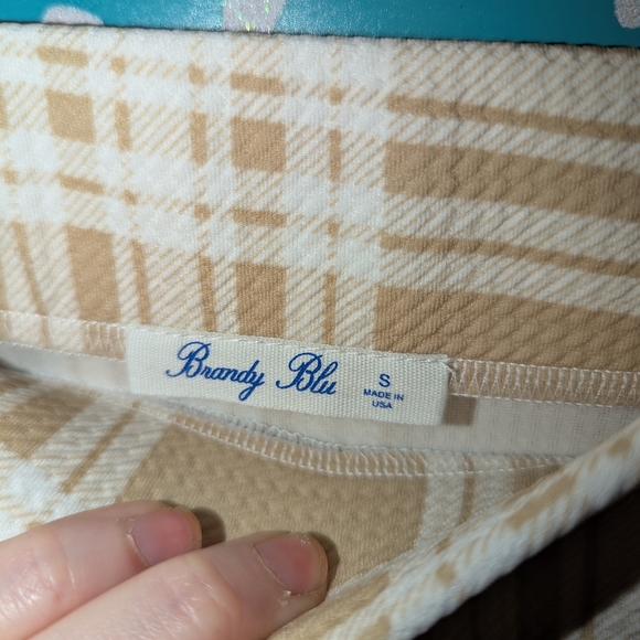 Nwt Brandy blu plaid skirt sz s - Picture 3 of 4